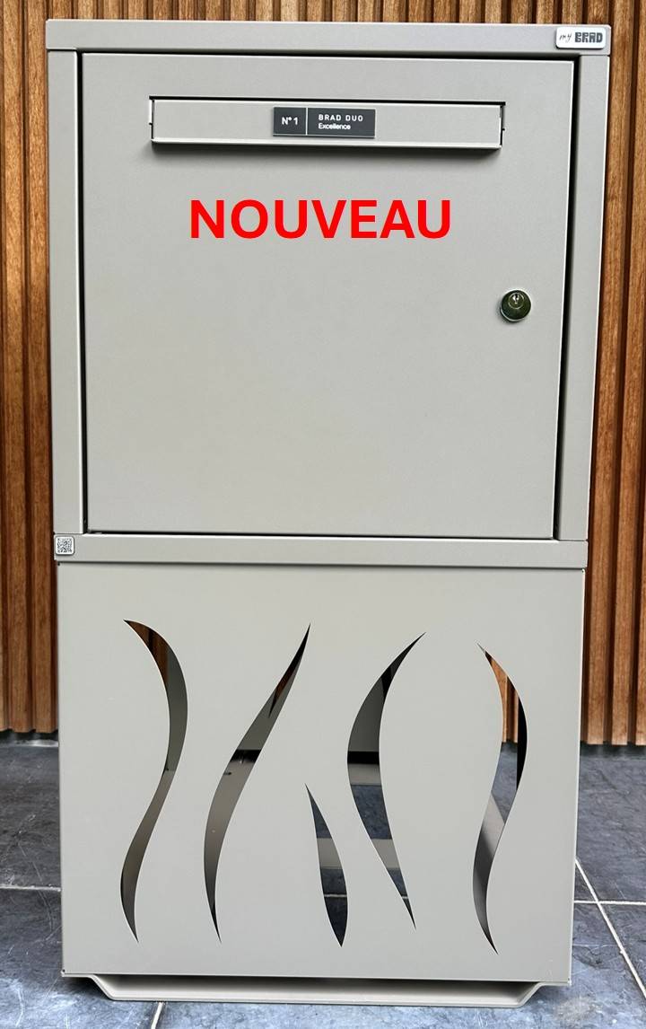 BRAD 2 Excellence clé Poste et pied design, 1 porte : La boîte aux lettres et colis idéale