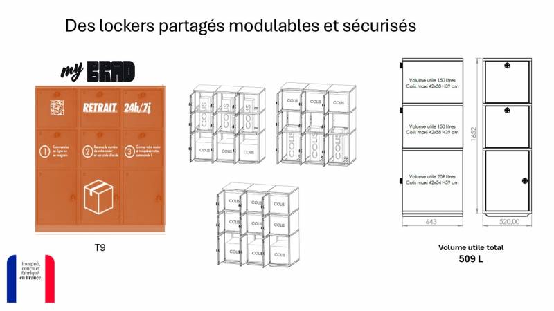 locker à colis sur mesure pour entreprise